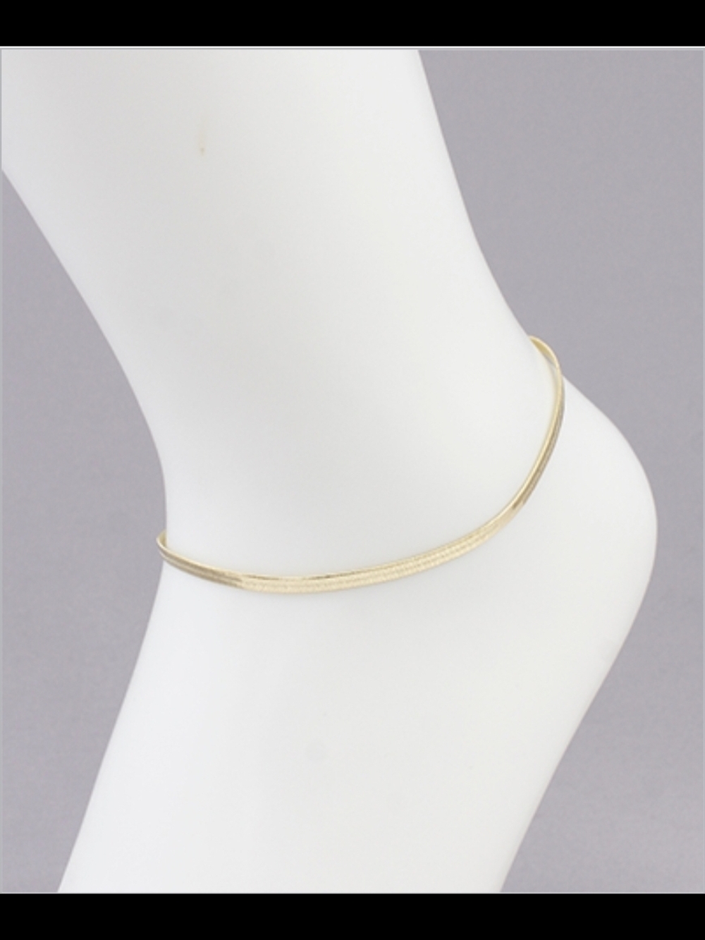 Gold-Tone Slim Anklet - Classic Women’s Ankle Bracelet